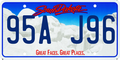 SD license plate 95AJ96