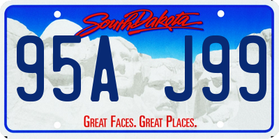 SD license plate 95AJ99