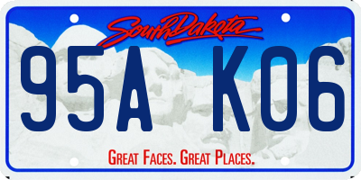 SD license plate 95AK06