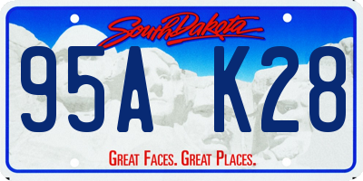 SD license plate 95AK28