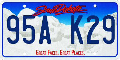 SD license plate 95AK29