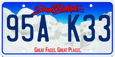 SD license plate 95AK33