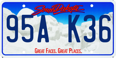 SD license plate 95AK36