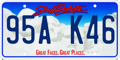 SD license plate 95AK46