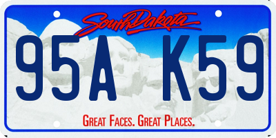 SD license plate 95AK59