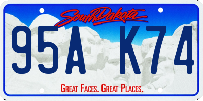 SD license plate 95AK74