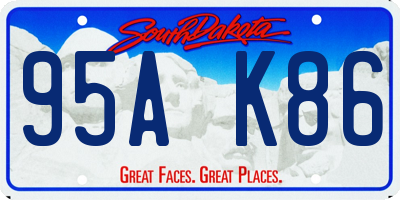 SD license plate 95AK86