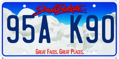 SD license plate 95AK90