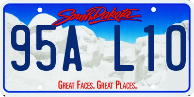 SD license plate 95AL10