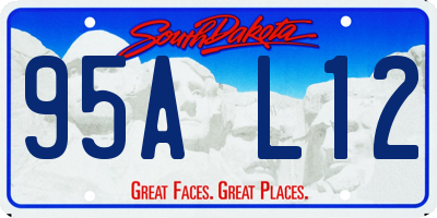 SD license plate 95AL12