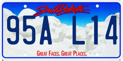 SD license plate 95AL14