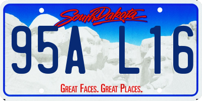 SD license plate 95AL16