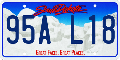 SD license plate 95AL18