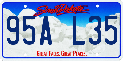 SD license plate 95AL35