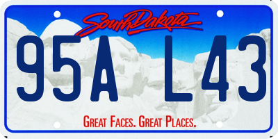 SD license plate 95AL43