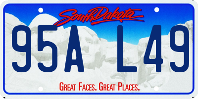 SD license plate 95AL49
