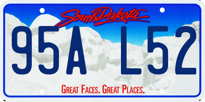 SD license plate 95AL52