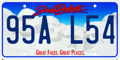 SD license plate 95AL54