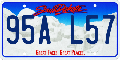 SD license plate 95AL57