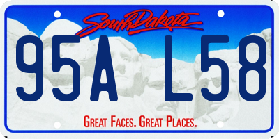 SD license plate 95AL58