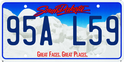 SD license plate 95AL59