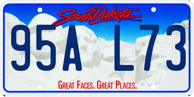 SD license plate 95AL73