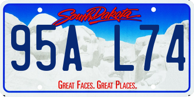 SD license plate 95AL74