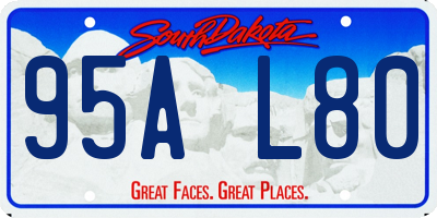 SD license plate 95AL80