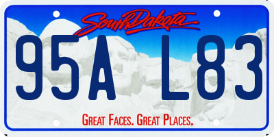 SD license plate 95AL83