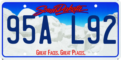 SD license plate 95AL92
