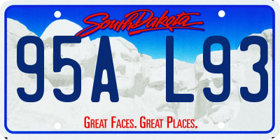 SD license plate 95AL93