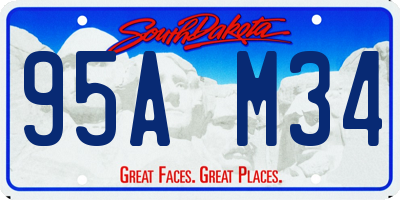 SD license plate 95AM34