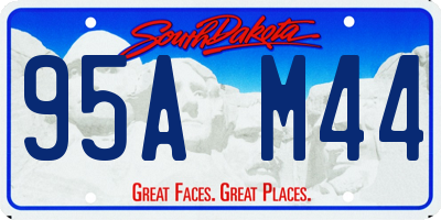 SD license plate 95AM44