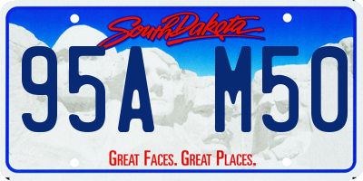 SD license plate 95AM50