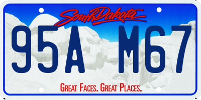 SD license plate 95AM67