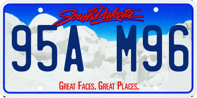 SD license plate 95AM96