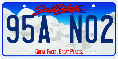 SD license plate 95AN02