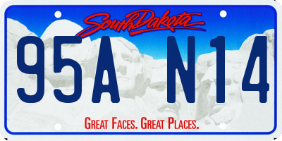 SD license plate 95AN14