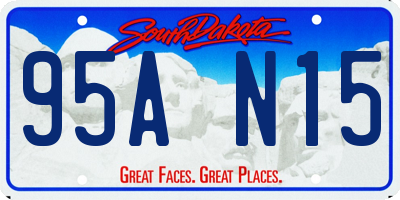 SD license plate 95AN15