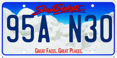 SD license plate 95AN30