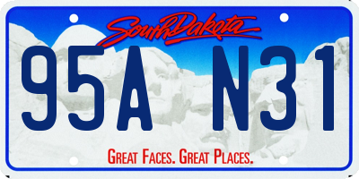 SD license plate 95AN31
