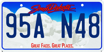 SD license plate 95AN48
