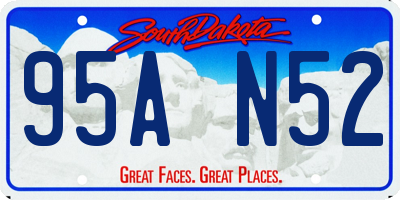 SD license plate 95AN52
