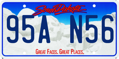 SD license plate 95AN56