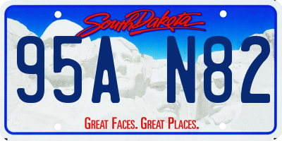 SD license plate 95AN82