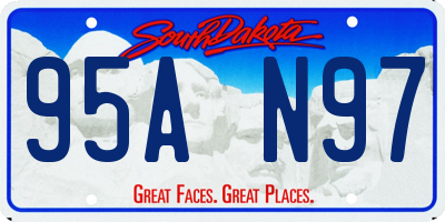 SD license plate 95AN97