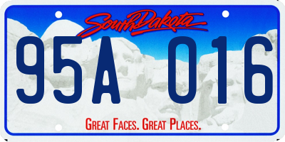 SD license plate 95AO16