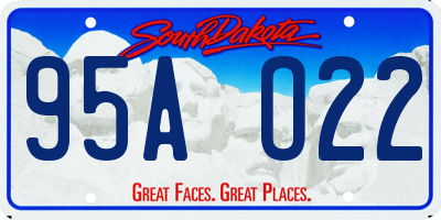 SD license plate 95AO22