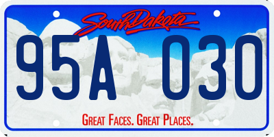 SD license plate 95AO30