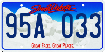 SD license plate 95AO33